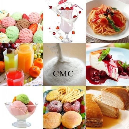 Màu trắng hoặc vàng nhạt và hạt Carboxymethylcellulose Hàm thực phẩm với độ nhớt 200-10000mpa.s